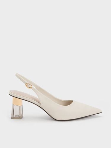 Charles & Keith - Oleana See-Through Trapeze Heel Slingback Pumps - Charles & Keith - Modalova