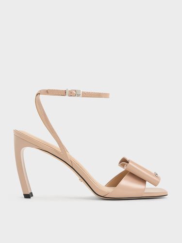 Charles & Keith - Lu Patent Leather Bow Blade-Heel Sandals - Charles & Keith - Modalova