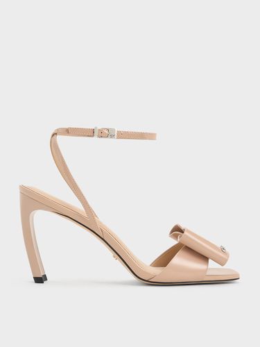 Charles & Keith - Lu Patent Leather Bow Blade-Heel Sandals - Charles & Keith - Modalova