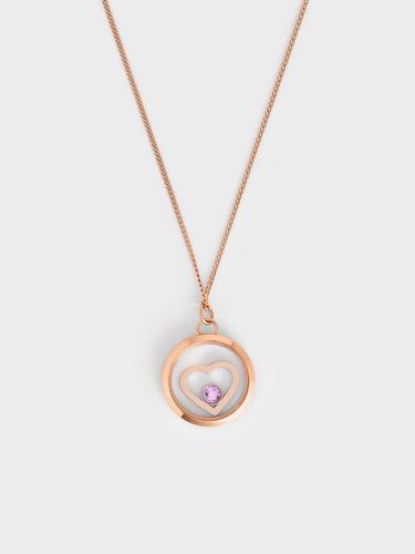 Charles & Keith - Malorie Crystal Heart Necklace - Charles & Keith - Modalova