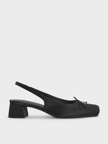 Charles & Keith - Sadira Slingback-Pumps aus Satin mit Schleife und quadratische Zehenpartie - Charles & Keith - Modalova