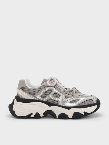 Charles & Keith - Gaskell Metallic Mesh Chunky Sneakers - Charles & Keith - Modalova