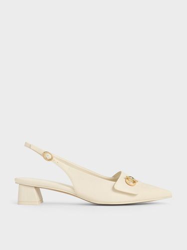 Charles & Keith - Metallic-Accent Pointed-Toe Slingback Pumps - Charles & Keith - Modalova