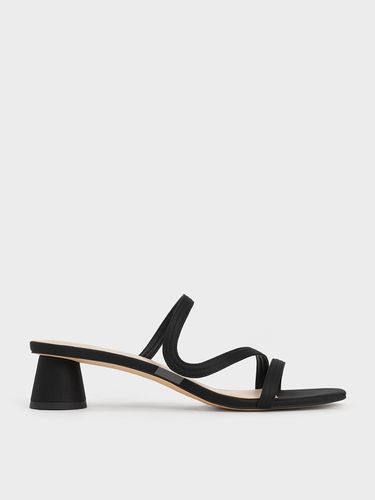 Charles & Keith - Arden Satin Wavy Strap Mules - Charles & Keith - Modalova