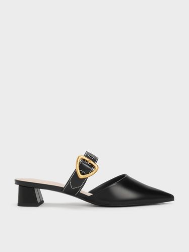 Charles & Keith - Sepphe Cut-Out Heeled Mules - Charles & Keith - Modalova