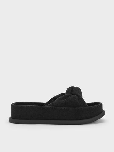 Charles & Keith - Loey Textured Knotted Slides - Charles & Keith - Modalova