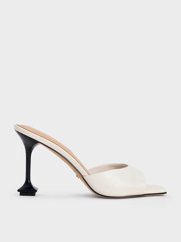 Charles & Keith - Jacqueline Leather Sculptural-Heel Mules - Charles & Keith - Modalova