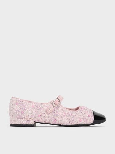 Charles & Keith - Dahlia Tweed Heart-Print Mary Janes - Charles & Keith - Modalova