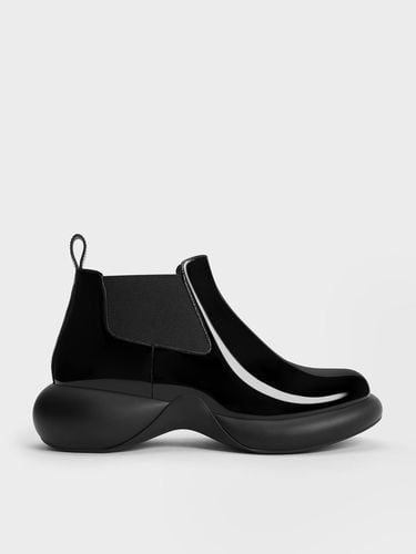 Charles & Keith - Hallie Patent Leather Ankle Boots - Charles & Keith - Modalova