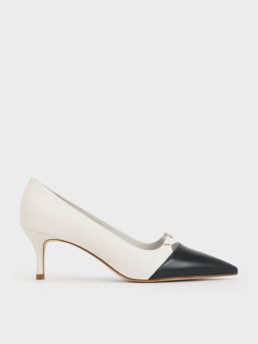 Charles & Keith - Two-Tone Buckle-Strap Pointed-Toe Pumps - Charles & Keith - Modalova