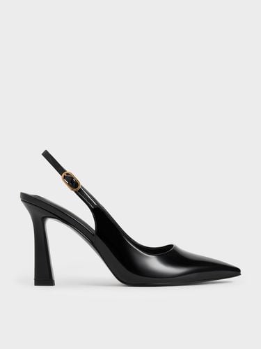 Charles & Keith - Patent Trapeze Heel Slingback Pumps - Charles & Keith - Modalova