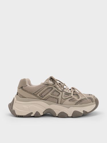 Charles & Keith - Gaskell Metallic Mesh Chunky Sneakers - Charles & Keith - Modalova