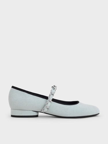 Charles & Keith - Denim Braided-Strap Mary Janes - Charles & Keith - Modalova