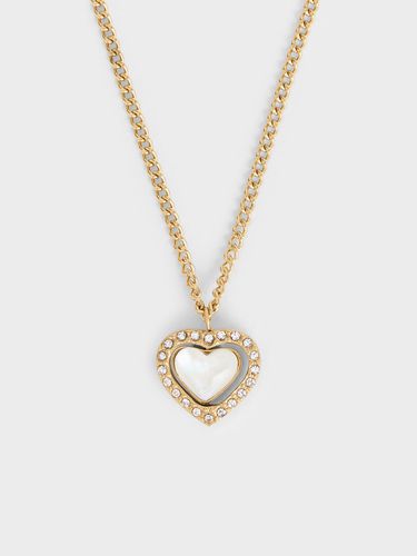 Charles & Keith - Annalise Crystal Heart-Stone Necklace - Charles & Keith - Modalova