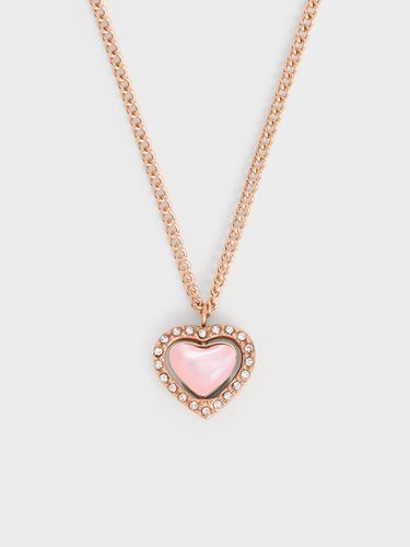 Charles & Keith - Annalise Crystal Heart-Stone Necklace - Charles & Keith - Modalova