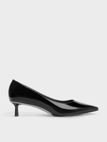 Charles & Keith - Curtis Patent Pointed-Toe Kitten Heel Pumps - Charles & Keith - Modalova