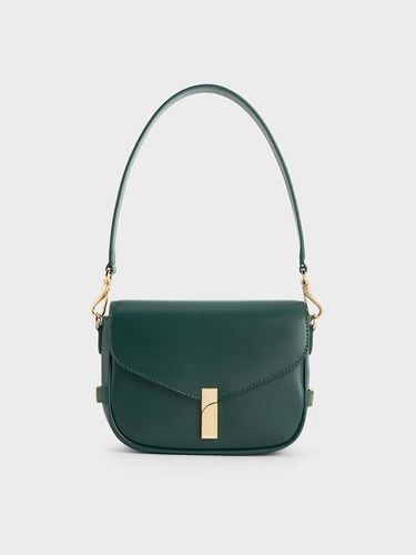 Charles & Keith - Aurelia Metallic-Accent Saddle Bag - Charles & Keith - Modalova