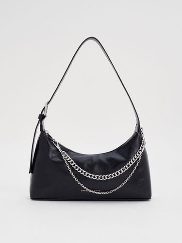 Charles & Keith - Atwood Crinkle-Effect Chain-Embellished Hobo Bag - Charles & Keith - Modalova