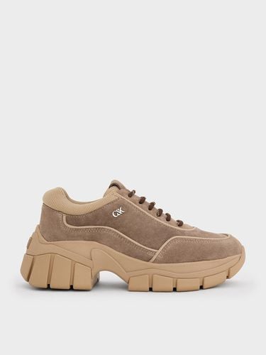 Charles & Keith - Yunna Suede & Recycled Fabric Chunky Sneakers - Charles & Keith - Modalova