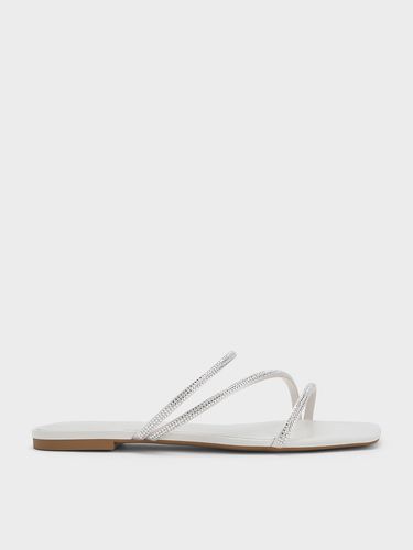 Charles & Keith - Satin Crystal-Embellished Strappy Sandals - Charles & Keith - Modalova