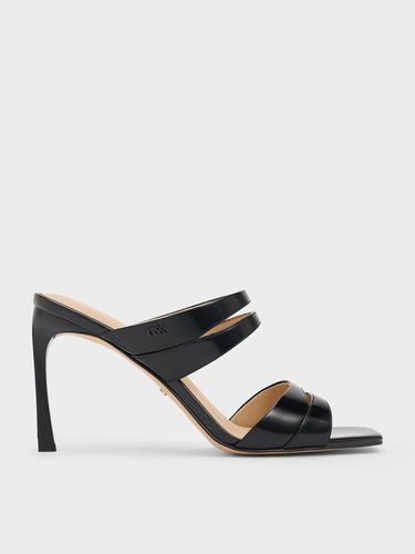 Charles & Keith - Leather Double-Strap Heeled Mules - Charles & Keith - Modalova