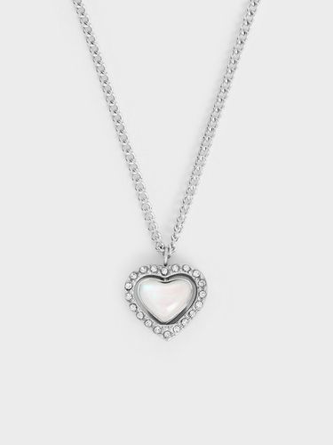 Charles & Keith - Annalise Crystal Heart-Stone Necklace - Charles & Keith - Modalova