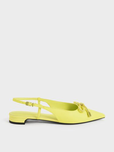 Charles & Keith - Gem-Embellished Bow-Tie Slingback Flats - Charles & Keith - Modalova