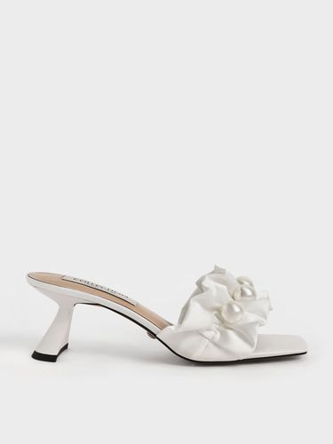 Charles & Keith - Blythe Bead-Embellished Satin Mules - Charles & Keith - Modalova