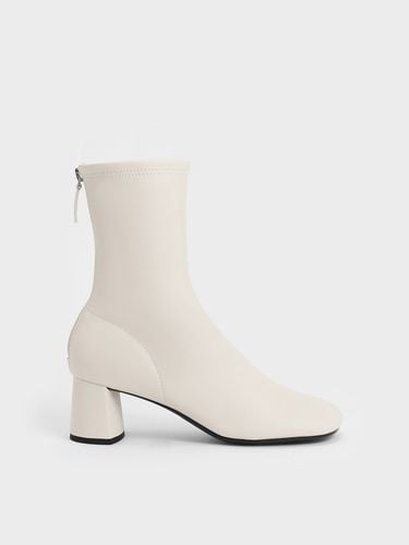 Charles & Keith - Round-Toe Zip-Up Ankle Boots - Charles & Keith - Modalova