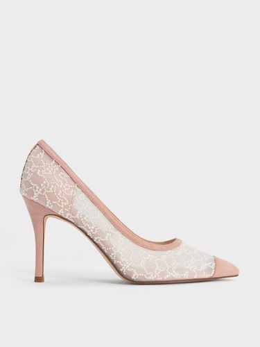 Charles & Keith - Bead-Embellished Mesh Pumps - Charles & Keith - Modalova