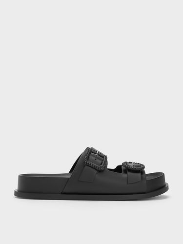 Charles & Keith - Woven-Buckle Double-Strap Sandals - Charles & Keith - Modalova