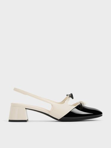 Charles & Keith - Dorri Two-Tone Double-Bow Slingback Pumps - Charles & Keith - Modalova