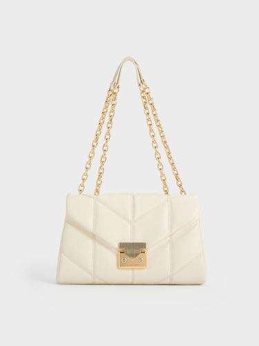 Charles & Keith - Eudora Chevron Trapeze Bag - Charles & Keith - Modalova