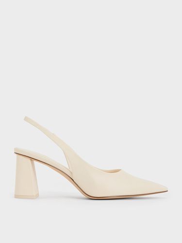 Charles & Keith - Elastane Trapeze Heel Slingback Pumps - Charles & Keith - Modalova