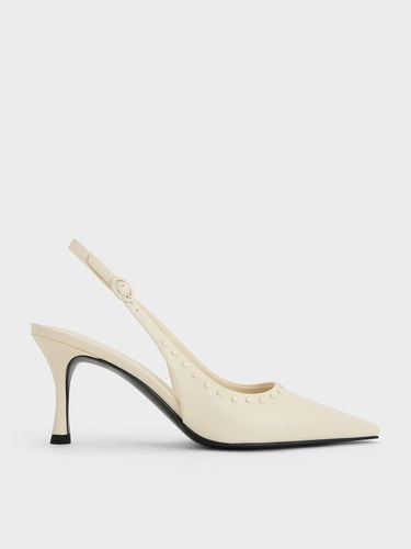 Charles & Keith - Studded Pointed-Toe Slingback Pumps - Charles & Keith - Modalova