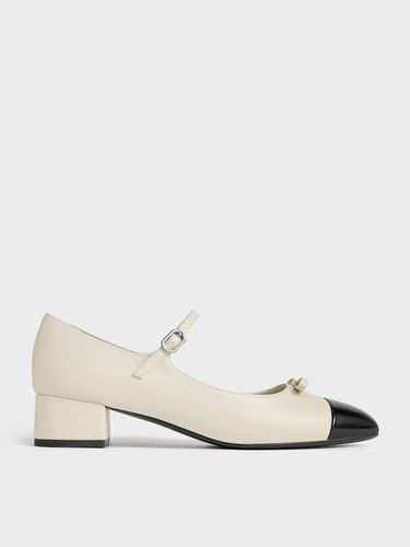 Charles & Keith - Bow Cap-Toe Mary Jane Pumps - Charles & Keith - Modalova