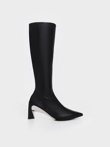 Charles & Keith - Devon Metallic Blade-Heel Knee-High Boots - Charles & Keith - Modalova