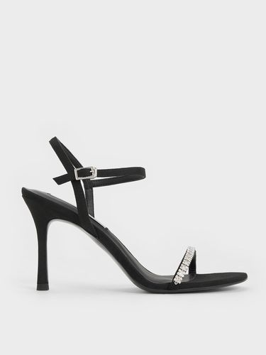 Charles & Keith - Ambrosia Textured Gem-Embellished Ankle-Strap Pumps - Charles & Keith - Modalova