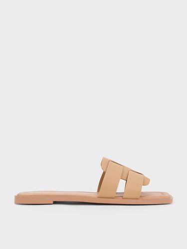 Charles & Keith - Trichelle Interwoven Leather Slide Sandals - Charles & Keith - Modalova