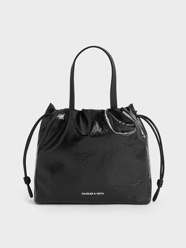 Charles & Keith - Mini Bethel Crinkle-Effect Ruched Drawstring Tote Bag - Charles & Keith - Modalova