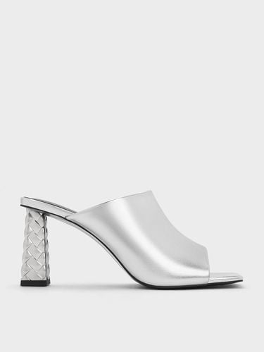 Charles & Keith - Open Toe Quilted Heel Mules - Charles & Keith - Modalova