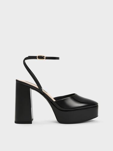 Charles & Keith - Jemma Patent Platform Ankle-Strap Pumps - Charles & Keith - Modalova