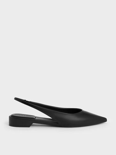 Charles & Keith - Pointed-Toe High-Vamp Slingback Flats - Charles & Keith - Modalova