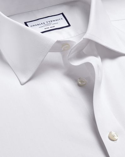 Men's Non-Iron Poplin Cotton Formal Shirt - Single Cuff, Medium by - Charles Tyrwhitt - Modalova