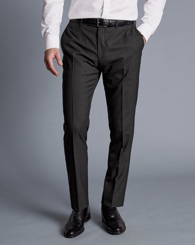 Men's Italian Luxury Suit Trousers - Charcoal Black , 40/38 by - Charles Tyrwhitt - Modalova