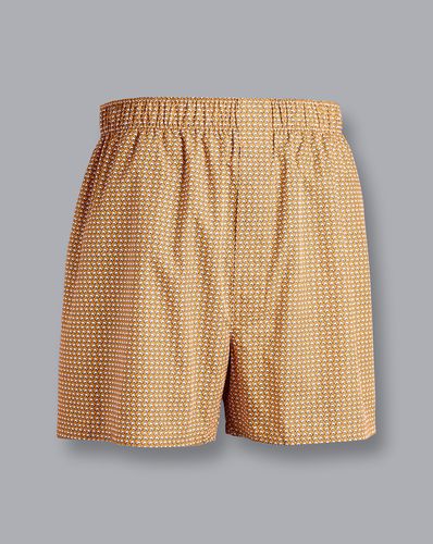 Men's Fish Out Of Water Motif Woven Boxers - , Small by - Charles Tyrwhitt - Modalova