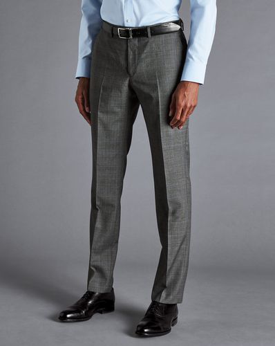 Men's Italian Luxury Prince Of Wales Check Suit Trousers - , 32/38 by - Charles Tyrwhitt - Modalova