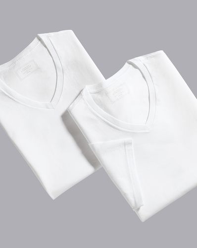 Men's 2 Pack V-Neck Cotton T-Shirts - , XXL by - Charles Tyrwhitt - Modalova