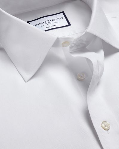 Men's Non-Iron Twill Cotton Formal Shirt - Single Cuff, Medium by - Charles Tyrwhitt - Modalova