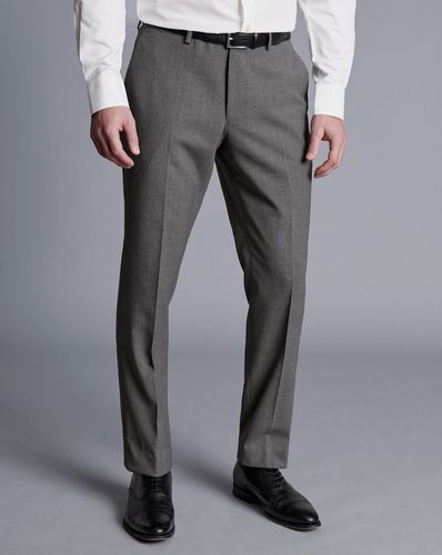 Natural Stretch Twill Suit Trousers - Black